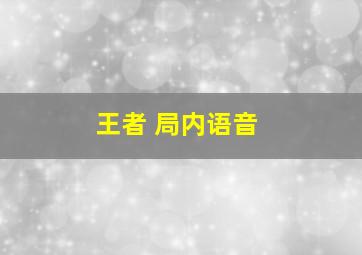 王者 局内语音